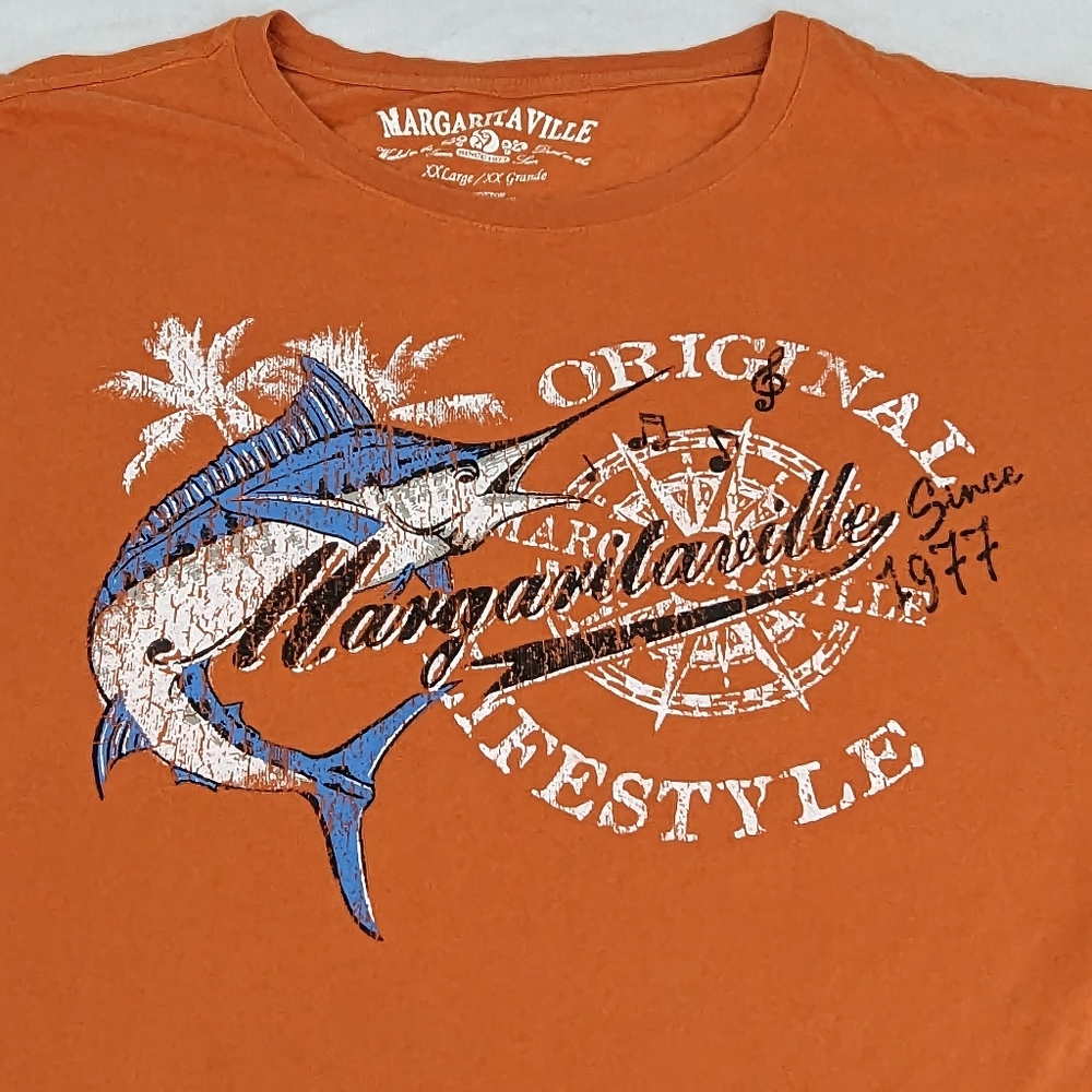 Margaritaville Lifestyle With Cool Swordfish on Front.  XXL. RIP Jimmy Buffett